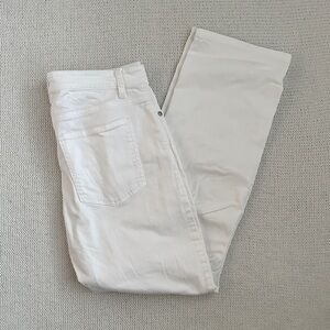 Eileen Fisher Organic Cotton High Waist Straight Leg Jeans White Size 6